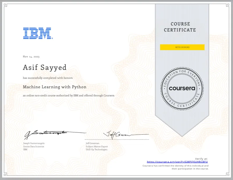 Machine Learning with Python