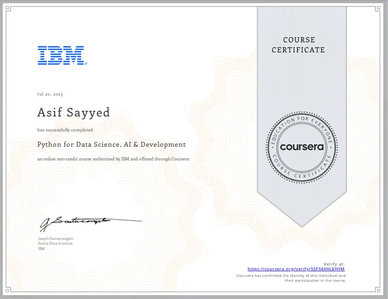 Python for Data Science, AI and Development