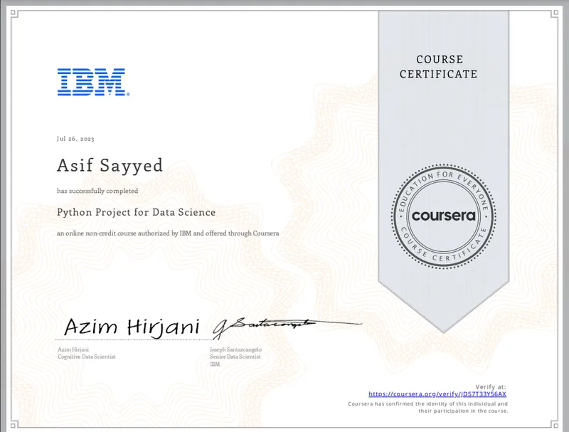 Python Project for Data Science