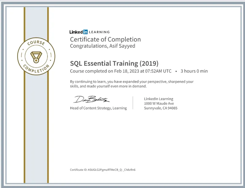 SQL Essential Training