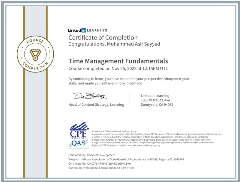 Time Management Fundamentals